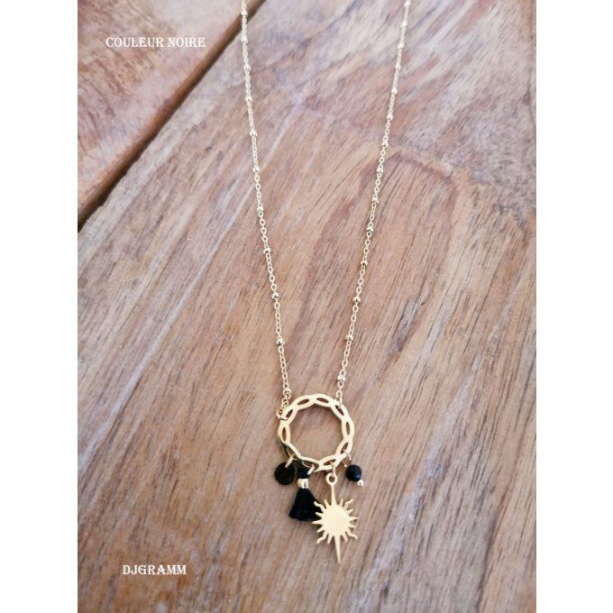 collier-acier-soleil-etoile-noir