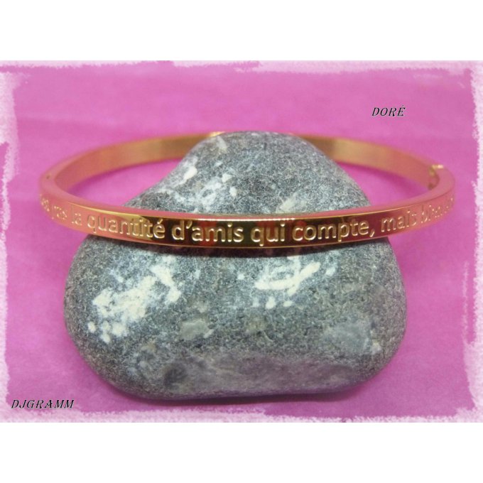 bracelet-acier-doré-gravé-message-amitié