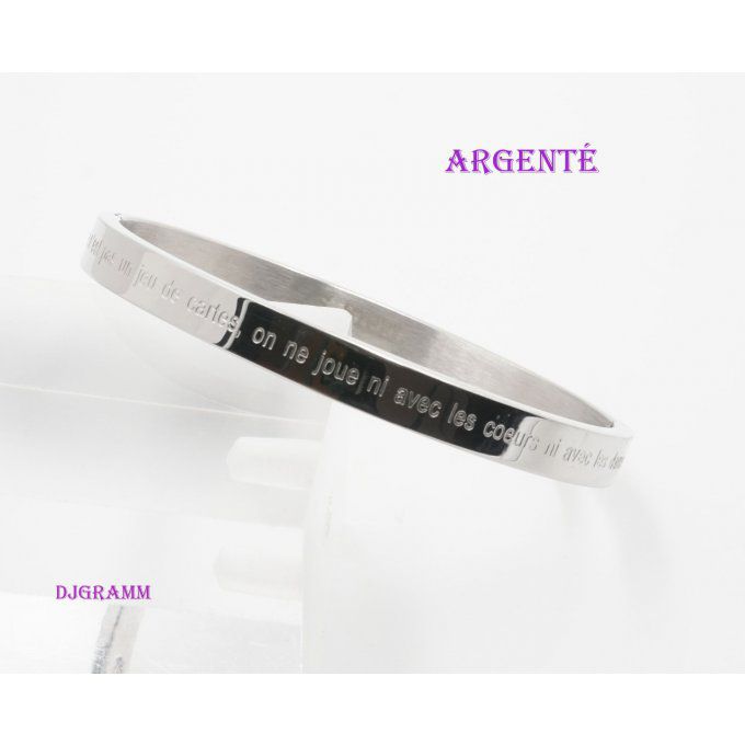 BRACELET ACIER MESSAGE LARGE