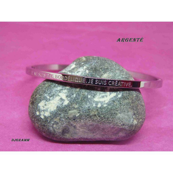 BRACELET JONC ACIER MESSAGE