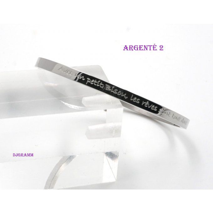 Bracelet acier message