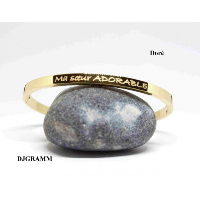 Bracelet message doré