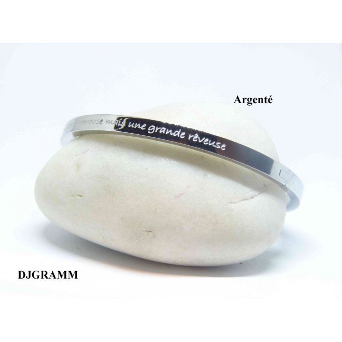 bracelet message argenté