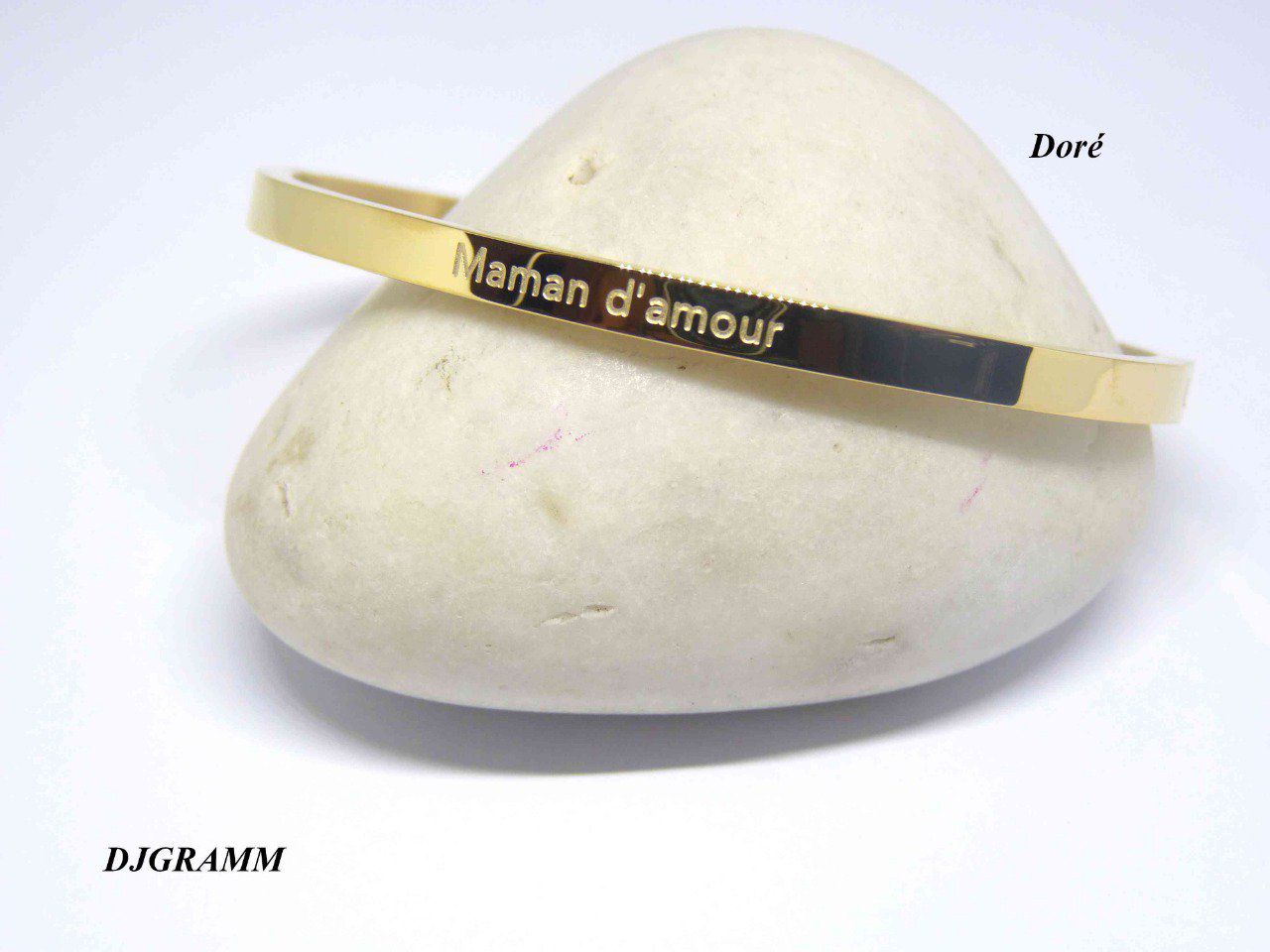 Bracelet acier doré message " Maman d'amour"