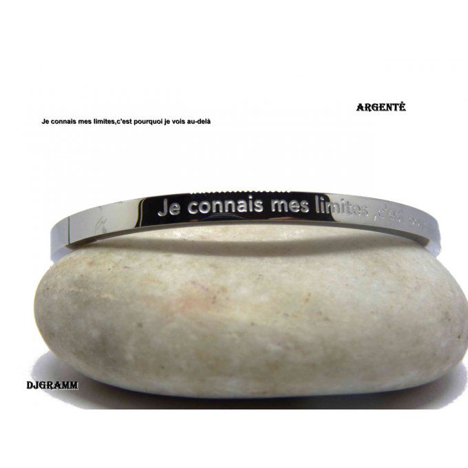 Bracelet acier message gravé