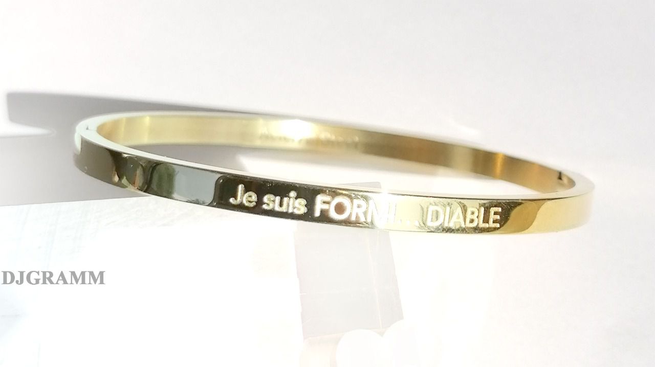 Bracelet acier gravé " Je suis FORMI...DIABLE"