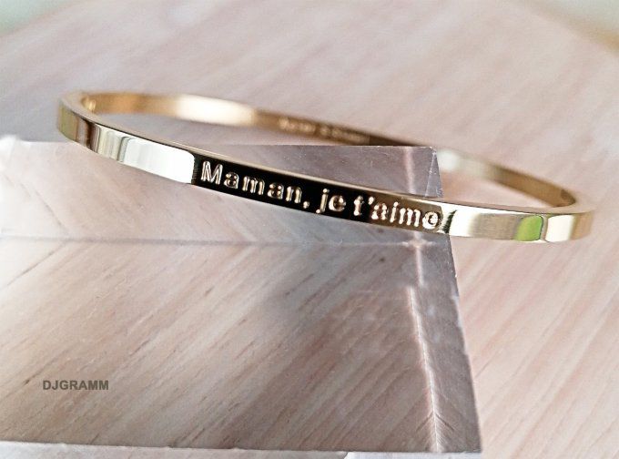 Bracelet-acier-message-grave-maman je 'aime