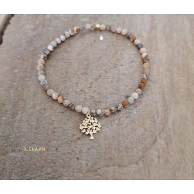 Bracelet-pierres-naturelles-marron