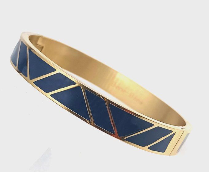 bracelet-jonc-MANCHETTE-large-acier-ferme-colore-emaille-bleu-marine