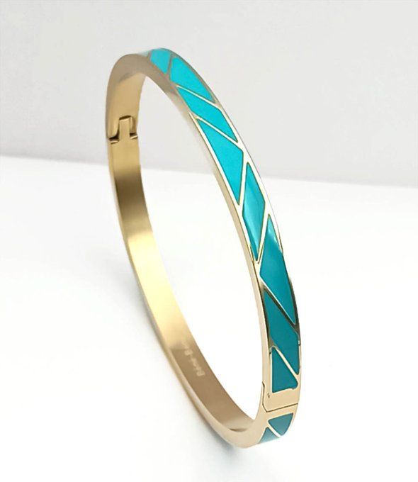 bracelet-jonc-manchette-georgette-acier-ferme-colore-emaille-vert-turquoise