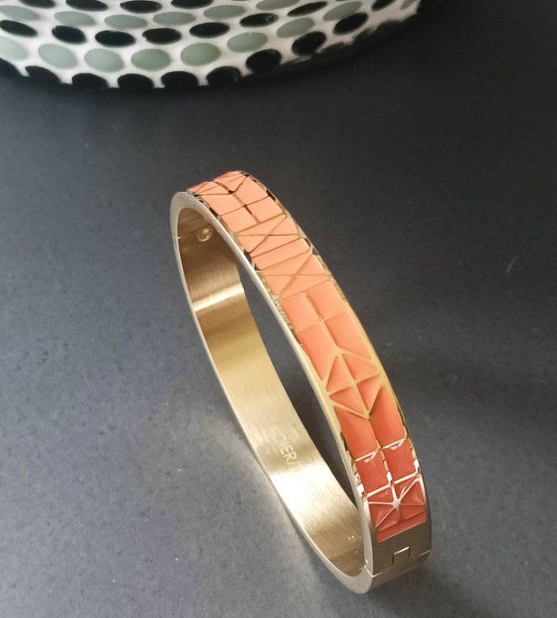 bracelet-jonc-ferme-manchette-georgette-acier-ferme-colore-emaille-orange