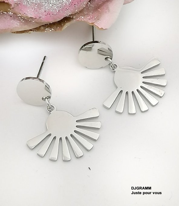 BOUCLes-oreilles-acier-puces-argente-soleil