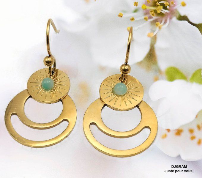 boucles-oreilles-acier-simple-pierre-turquoise