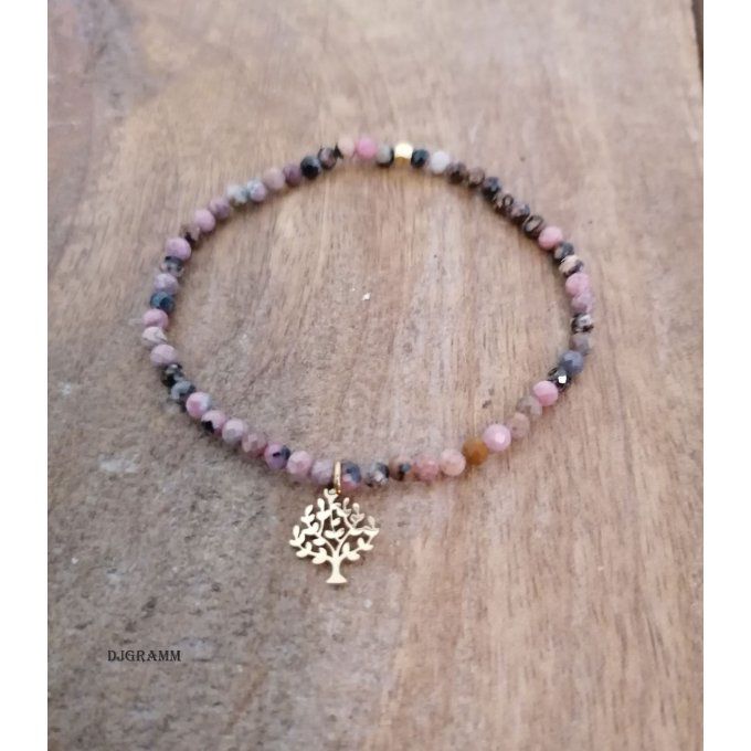 Bracelet-pierre-rhodonite-acier