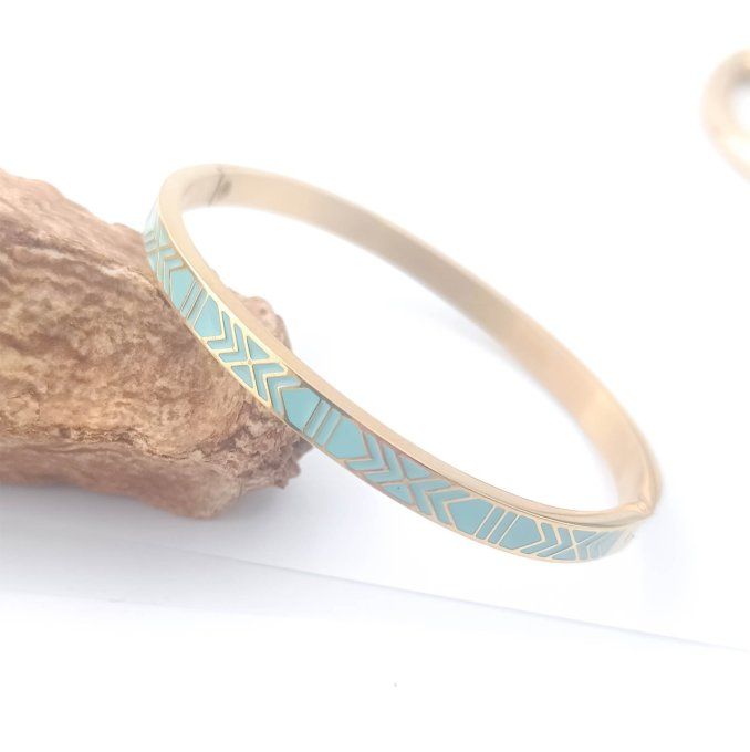 bracelet-jonc-manchette-georgette-acier-ferme-colore-emaille-bleu opale